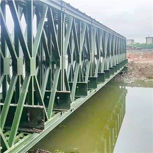 Puente portátil prefabricado de Bailey de la estructura de acero con la corrosión de la galvanización